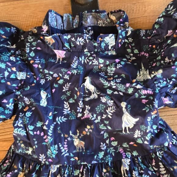 Janie and Jack Disney Frozen Toile Dress and matching tights sz 3 - Picture 6 of 8